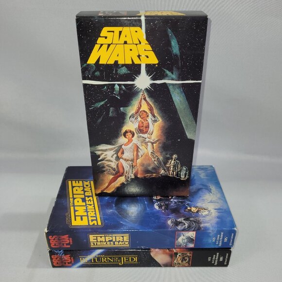 VHS Star Wars Original Trilogy Video Tape Movie Set - Picture 1 of 1